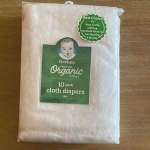 10 pack Organic Cloth Diapers Flat